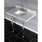 Kingston Brass 36X22 Marble Vanity Top W/ Acrylic Feet Combo, Marble/Chrome KVPB36MASQ1 - alternate 2